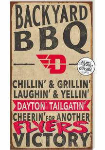 KH Sports Fan Dayton Flyers 11x20 Indoor Outdoor BBQ Sign - Red