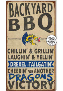 KH Sports Fan Drexel Dragons 11x20 Indoor Outdoor BBQ Sign - Navy Blue