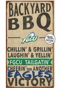 KH Sports Fan Florida Gulf Coast Eagles 11x20 Indoor Outdoor BBQ Sign - Green