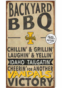 KH Sports Fan Idaho Vandals 11x20 Indoor Outdoor BBQ Sign - Silver