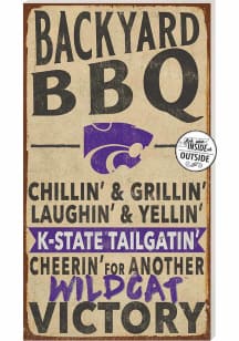 KH Sports Fan K-State Wildcats 11x20 Indoor Outdoor BBQ Sign - Purple