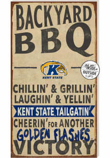 KH Sports Fan Kent State Golden Flashes 11x20 Indoor Outdoor BBQ Sign - Navy Blue