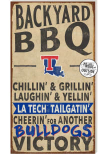KH Sports Fan Louisiana Tech Bulldogs 11x20 Indoor Outdoor BBQ Sign - Red