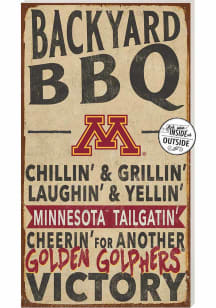 KH Sports Fan Minnesota Golden Gophers 11x20 Indoor Outdoor BBQ Sign - Red