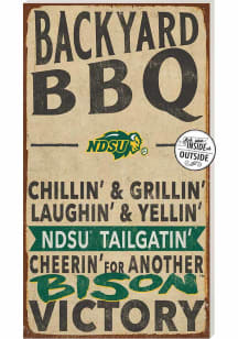 KH Sports Fan North Dakota State Bison 11x20 Indoor Outdoor BBQ Sign - Yellow