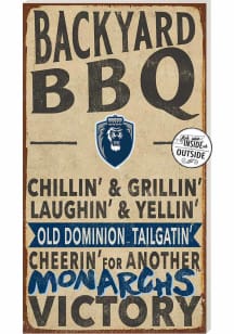 KH Sports Fan Old Dominion Monarchs 11x20 Indoor Outdoor BBQ Sign - Blue