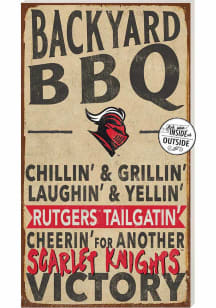 KH Sports Fan Rutgers Scarlet Knights 11x20 Indoor Outdoor BBQ Sign - Red