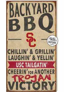 KH Sports Fan USC Trojans 11x20 Indoor Outdoor BBQ Sign - Red