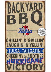 KH Sports Fan Tulsa Golden Hurricane 11x20 Indoor Outdoor BBQ Sign - Gold