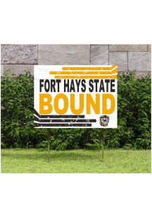 Fort Hays State Tigers KH Sports Fan 18" x 24" Retro School Bound Yard Sign - Black