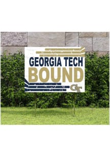GA Tech Yellow Jackets KH Sports Fan 18" x 24" Retro School Bound Yard Sign - Gold
