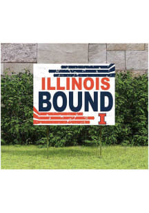 Illinois Fighting Illini KH Sports Fan 18" x 24" Retro School Bound Yard Sign - Orange
