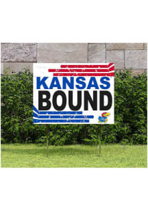 Kansas Jayhawks KH Sports Fan 18" x 24" Retro School Bound Yard Sign - Red