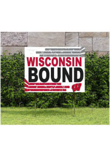 Wisconsin Badgers KH Sports Fan 18" x 24" Retro School Bound Yard Sign - Red