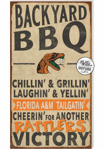 KH Sports Fan Florida A&M Rattlers 11x20 Indoor Outdoor BBQ Sign - Orange