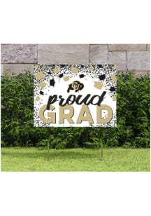 Colorado Buffaloes KH Sports Fan 18x24 Proud Grad Confetti Yard Sign - Silver
