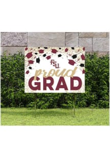 Florida State Seminoles KH Sports Fan 18x24 Proud Grad Confetti Yard Sign - Red