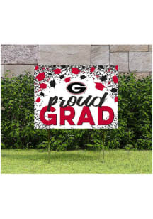 Georgia Bulldogs KH Sports Fan 18x24 Proud Grad Confetti Yard Sign - Red