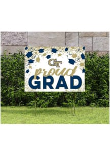 GA Tech Yellow Jackets KH Sports Fan 18x24 Proud Grad Confetti Yard Sign - Gold
