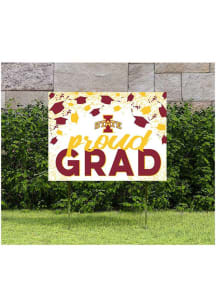 Iowa State Cyclones KH Sports Fan 18x24 Proud Grad Confetti Yard Sign - Red