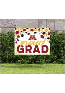 Minnesota Golden Gophers KH Sports Fan 18x24 Proud Grad Confetti Yard Sign - Red