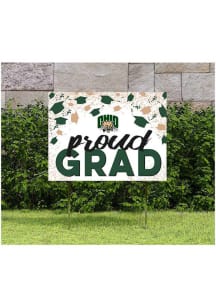 Ohio Bobcats KH Sports Fan 18x24 Proud Grad Confetti Yard Sign - Green