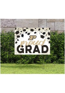 Purdue Boilermakers KH Sports Fan 18x24 Proud Grad Confetti Yard Sign - Gold