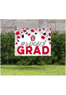 South Dakota Coyotes KH Sports Fan 18x24 Proud Grad Confetti Yard Sign - Red