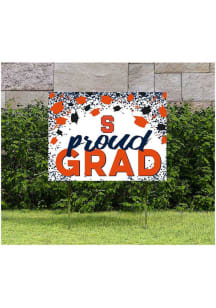Syracuse Orange KH Sports Fan 18x24 Proud Grad Confetti Yard Sign - Orange