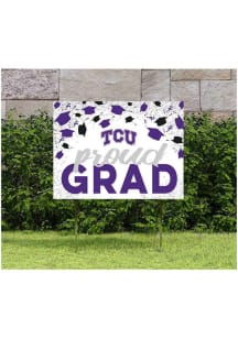 TCU Horned Frogs KH Sports Fan 18x24 Proud Grad Confetti Yard Sign - Purple
