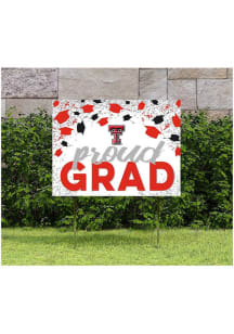 Texas Tech Red Raiders KH Sports Fan 18x24 Proud Grad Confetti Yard Sign - Red
