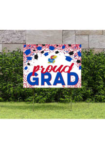 Kansas Jayhawks KH Sports Fan 18x24 Proud Grad Confetti Yard Sign - Red