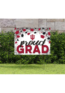 Indiana Hoosiers KH Sports Fan 18x24 Proud Grad Confetti Yard Sign - Red
