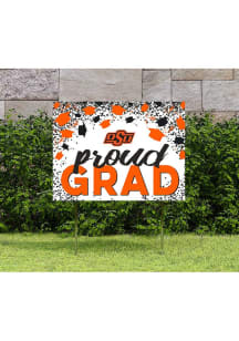 Oklahoma State Cowboys KH Sports Fan 18x24 Proud Grad Confetti Yard Sign - Orange