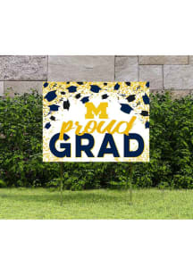 Michigan Wolverines KH Sports Fan 18x24 Proud Grad Confetti Yard Sign - Blue