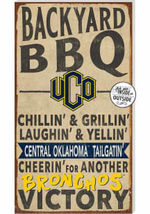 KH Sports Fan Central Oklahoma Bronchos 11x20 Indoor Outdoor BBQ Sign - Blue