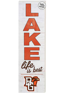 KH Sports Fan Bowling Green Falcons 35x10 Lake Life is Best Indoor Outdoor Sign - Orange