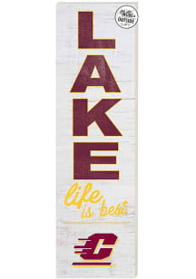 KH Sports Fan Central Michigan Chippewas 35x10 Lake Life is Best Indoor Outdoor Sign - Red