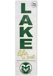 KH Sports Fan Colorado State Rams 35x10 Lake Life is Best Indoor Outdoor Sign - Green