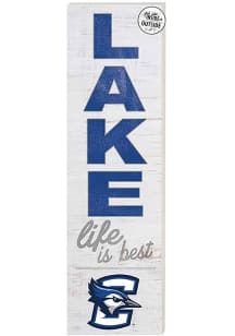 KH Sports Fan Creighton Bluejays 35x10 Lake Life is Best Indoor Outdoor Sign - Blue