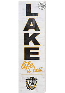 KH Sports Fan Fort Hays State Tigers 35x10 Lake Life is Best Indoor Outdoor Sign - Black