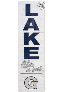 KH Sports Fan Georgetown Hoyas 35x10 Lake Life is Best Indoor Outdoor Sign - Blue