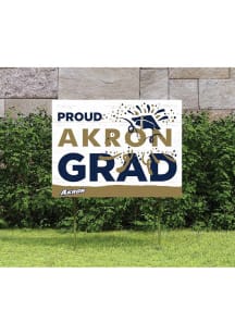 Akron Zips KH Sports Fan 18x24 Proud Grad Team Logo Yard Sign - Blue