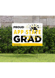 Appalachian State Mountaineers KH Sports Fan 18x24 Proud Grad Team Logo Yard Sign - Black