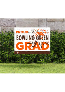 Bowling Green Falcons KH Sports Fan 18x24 Proud Grad Team Logo Yard Sign - Orange