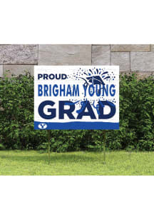 BYU Cougars KH Sports Fan 18x24 Proud Grad Team Logo Yard Sign - Blue