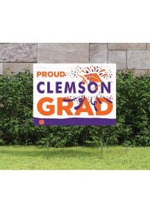 Clemson Tigers KH Sports Fan 18x24 Proud Grad Team Logo Yard Sign - Orange