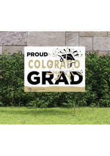 Colorado Buffaloes KH Sports Fan 18x24 Proud Grad Team Logo Yard Sign - Silver