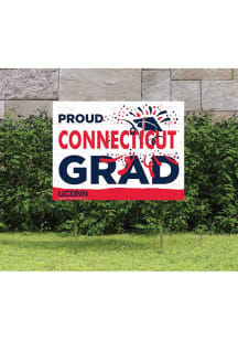 UConn Huskies KH Sports Fan 18x24 Proud Grad Team Logo Yard Sign - White