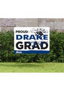 Drake Bulldogs KH Sports Fan 18x24 Proud Grad Team Logo Yard Sign - Blue